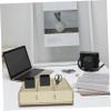 DOITOOL Wooden Phone Organizer Box with Multiple Compartments view 4