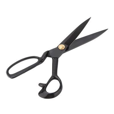 OVAQUIXI Rust-Resistant Black Steel Tailor Scissors, Comfortable Handle, Adjustable Sewing Accessory for Professionals (HC-11-Size)