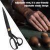 OVAQUIXI Rust-Resistant Black Steel Tailor Scissors, Comfortable Handle, Adjustable Sewing Accessory for Professionals (HC-11-Size) view 2