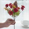 LIJUCAI 1-Count Artificial Silk Chrysanthemum, Bridal Bouquet, Wedding, Outdoor, Garden, Home, Vase and Table Decor, DIY Gift Accessory (Red) view 1