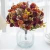 LIJUCAI 1-Count Artificial Silk Chrysanthemum, Bridal Bouquet, Wedding, Outdoor, Garden, Home, Vase and Table Decor, DIY Gift Accessory (Red) view 3