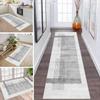 ZDYHMrj Gray Hallway Runner Rug, Non-Slip, Washable, 110 x 280 cm view 1