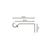 INTERDECO 16 mm Single Curtain Rod, Matte Gold/Antique Brass, 220 cm view 2