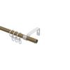 INTERDECO 16 mm Single Curtain Rod, Matte Gold/Antique Brass, 220 cm view 3