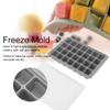 28-Grid DIY Silicone Ice Cube Mold with Lid, Pudding and Chocolate Mold for Baking (Snow Gray) view 2