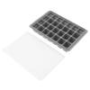 28-Grid DIY Silicone Ice Cube Mold with Lid, Pudding and Chocolate Mold for Baking (Snow Gray) view 3