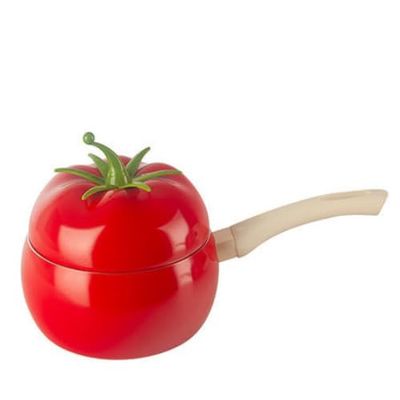 Fictory Red Milk Pot with Lid, 16 cm, Nonstick