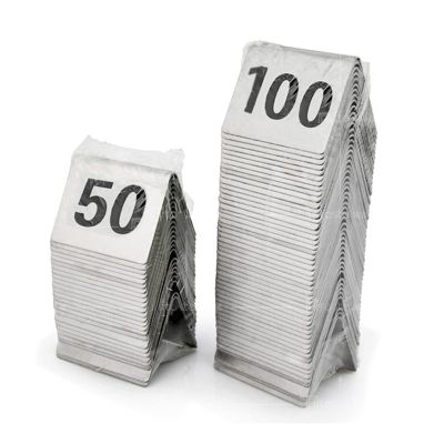 OIFAODAO Table Numbers with W-S Signs, 1–50 or 1–100