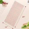 Aoipend Natural Cotton Hand Towels, 35.6 x 73.7 cm, Green Striped view 3