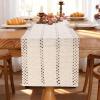 Boho Farmhouse Macramé Table Runner, White, 30 x 180 cm view 2