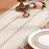 Boho Farmhouse Macramé Table Runner, White, 30 x 180 cm view 3