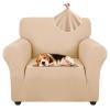 Ystyle 1-Seater Sofa Cover with Armrests, Stretch, Non-Slip, Beige Yellow view 1