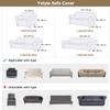 Ystyle 1-Seater Sofa Cover with Armrests, Stretch, Non-Slip, Beige Yellow view 3