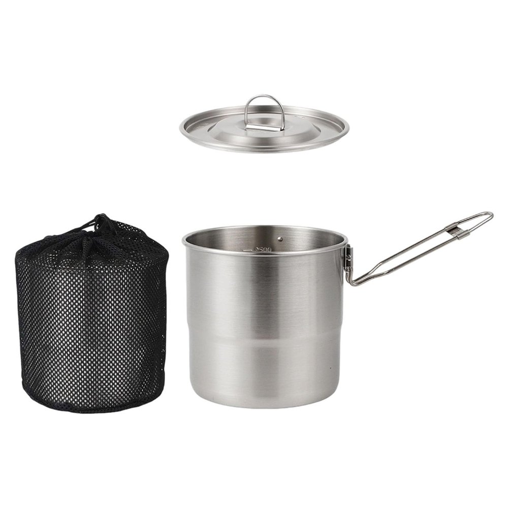 Wynrzyj Compact Stainless Steel Outdoor Cookware Set with Secure Hanging System