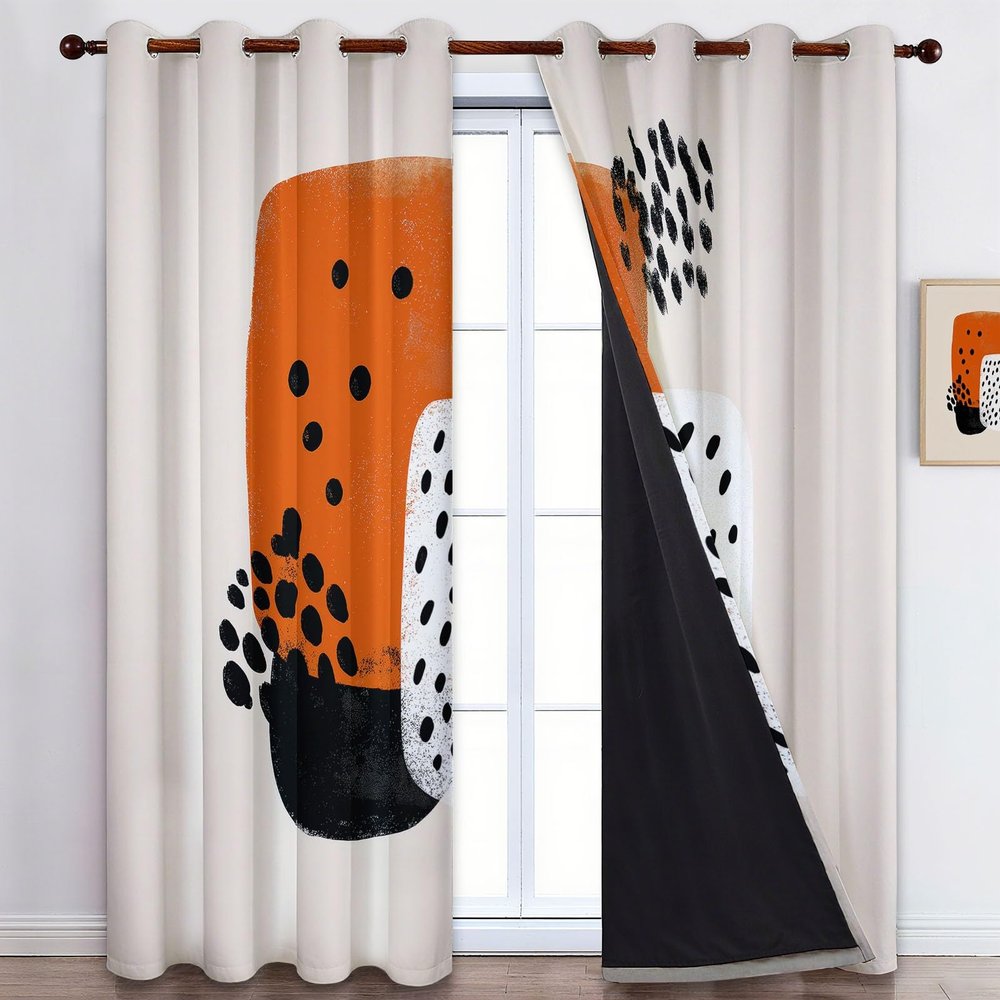 Light Beige Soft Blackout Curtains 160 x 70 cm (H x W), 2-Pack