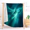 Dreamy Starry Sky & Northern Lights Gift Blanket, Green, XL 130 x 150 cm view 4