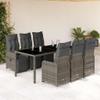 Teenpull 7-Piece Adjustable Gray PE Rattan Patio Dining Set view 1