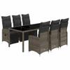 Teenpull 7-Piece Adjustable Gray PE Rattan Patio Dining Set view 2
