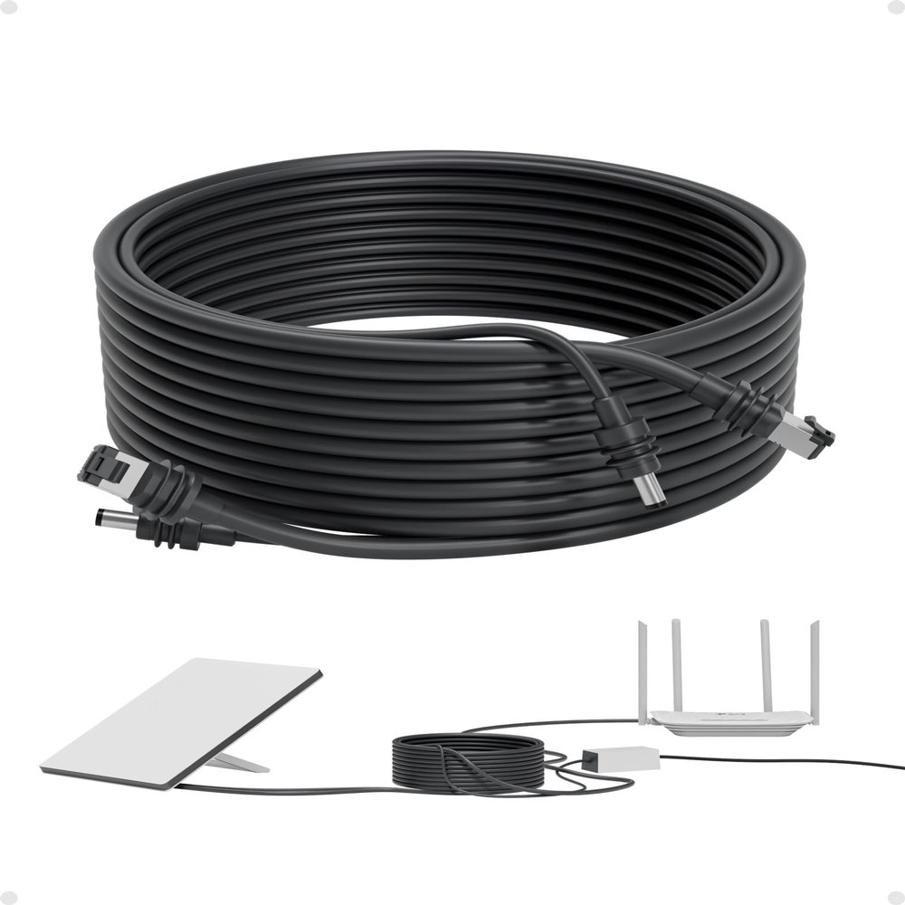 Steinwhale 2-in-1 Power & Ethernet Cable, 33 ft/10 m, for Starlink Mini