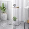 Modern C-Shaped Clear Acrylic Side Table, 21.7-Inch view 1