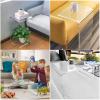 Modern C-Shaped Clear Acrylic Side Table, 21.7-Inch view 3