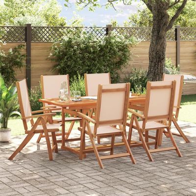 Teenpull 7-Piece Acacia Wood Patio Dining Set