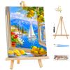 MEIYUDA Paint by Numbers Kit for Adults with Frame, Lemon Landscape, 25 x 35 cm view 1