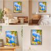 MEIYUDA Paint by Numbers Kit for Adults with Frame, Lemon Landscape, 25 x 35 cm view 2