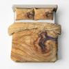 Generic 3-Piece Wood Grain Bedding Set 200 x 200 cm with 2 Pillowcases view 1