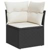 Teenpull 6-Piece Black Poly Rattan Garden Sofa Set with Storage view 4