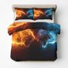 Generic Tiger Design Bedding Set 200 x 220 cm, 3-Piece – Ice and Fire Duvet Cover with 2 Pillowcases view 1