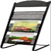 Removable Magazine and Brochure Stand with 3 Shelves for Office, Living Room, or Bathroom view 1