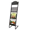 Removable Magazine and Brochure Stand with 3 Shelves for Office, Living Room, or Bathroom view 3
