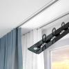 Recessed 1-Track Ceiling Curtain Track with Silent Rollers, Black, 12.1 ft (3.7 m) view 1