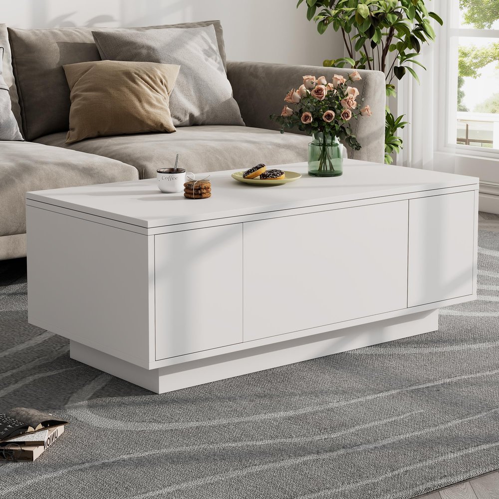 Modern Coffee Table with Dual Lift-Top Mechanism, 50 kg Capacity and Hidden Storage
