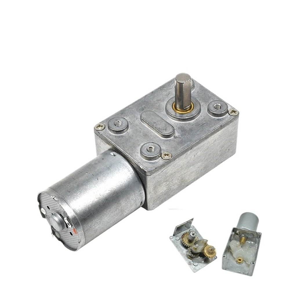CSFFA 4632-370 L14 D6 Worm-Gear DC Geared Motor, 12 V, 6/30/40/90/150 RPM (23 RPM, 24 V)
