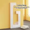 Folding Paper Room Divider, White, H113 x W49 x L240 cm view 2