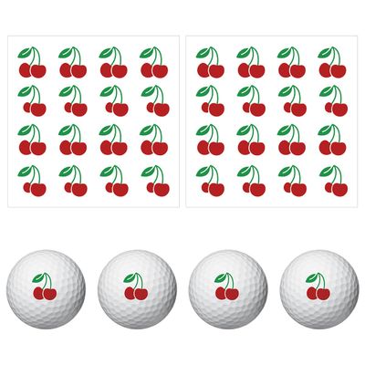 PLIGREAT 32-Piece Red Cherry Golf Ball Marker Stickers