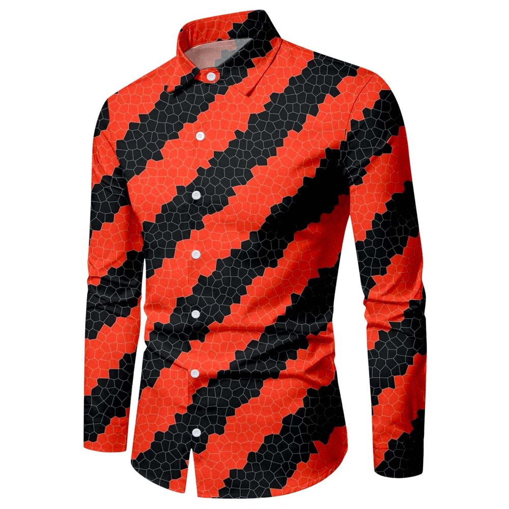 Men's Halloween Blood-Splatter Shirt, Long Sleeve, M-3XL