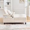 REXO Chaise Lounge Recliner, Oversized and Soft, with Cup Holders, USB Ports and Integrated LED Ambient Lighting view 4