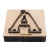 Fabater Easy-to-Use A-Shaped Leather Punch, Wood Cutter with Stand for Craft Projects, 73 x 72 mm view 2