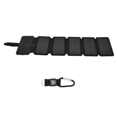 Foldable Portable Solar Power Bank, Dual Output, Universal Direct Charging, Black, 330 g (50% Off)
