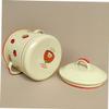 JEWEDECO 1.2 L Enamel Pasta Pot, Retro Style, Christmas Theme Party view 4