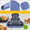 Silicone Mat for Air Fryer, Silicone Trivet for Kitchen Countertop, Heat-Insulating Protective Mat for Baking, Camping, Cooking, Picnics, Restaurants, and Home view 4