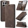 SLWYF Flip Case for Xiaomi 15T, Premium PU Leather, Coffee view 1