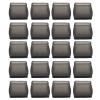 Chair Leg Floor Protectors, 20-Pack, Rectangular Felt Covers, Transparent Black (S) view 1