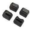 Chair Leg Floor Protectors, 20-Pack, Rectangular Felt Covers, Transparent Black (S) view 2
