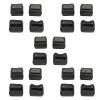 Chair Leg Floor Protectors, 20-Pack, Rectangular Felt Covers, Transparent Black (S) view 3