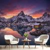 Silk Wall Mural, Natural Norwegian Island Landscape, Purple, 250 x 175 cm view 2