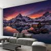 Silk Wall Mural, Natural Norwegian Island Landscape, Purple, 250 x 175 cm view 4
